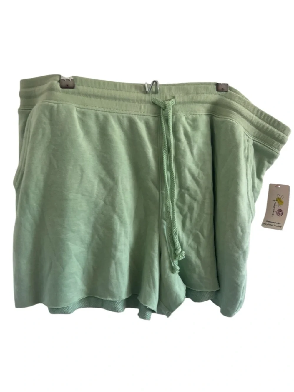 Cozy Sage Green Women's Lounge Shorts - Picture 1 of 4